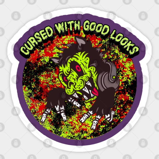 Cursed With Good Looks Sticker by CTJFDesigns